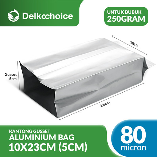 Kantong Kemasan Alumunium Foil Central Sealing Gusset Bag Delkochoice