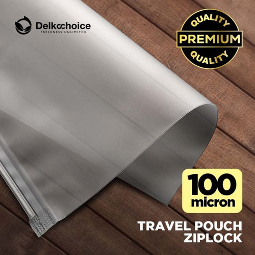 Travel Pouch Zipper Bag Organizer Plastik Matte POLOS DELKOCHOICE