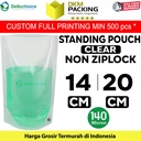 Plastik Standing Pouch Bening 14x20cm NYLON NON ZIPLOCK DELKOCHOICE