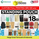 Standing Pouch 18cm DELKOCHOICE Plastik Klip Kemasan Sealer Makanan