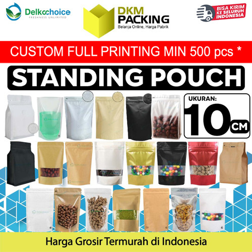 Standing Pouch 9 & 10cm DELKOCHOICE Plastik Klip Kemasan Seal Makanan