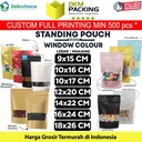 Standing Pouch VARIAN WINDOW DELKOCHOICE Plastik Klip Makanan TERMURAH