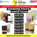 Standing Pouch WINDOW VARIAN Plastik Klip Makanan DELKOCHOICE TERMURAH