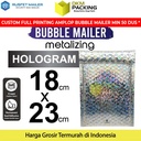AMPLOP BUBBLE WRAP HOLOGRAM 18x23cm RUSFET BUBBLE BAG MAILER PREMIUM