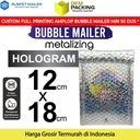 AMPLOP BUBBLE WRAP HOLOGRAM 12x18cm RUSFET BUBBLE BAG MAILER PREMIUM