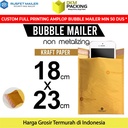 AMPLOP BUBBLE WRAP KRAFT PAPER 18x23cm RUSFET BUBBLE BAG MAILER
