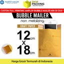 AMPLOP BUBBLE WRAP KRAFT PAPER 12x18cm RUSFET BUBBLE BAG MAILER