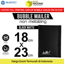 AMPLOP BUBBLE WRAP BLACK 18x23cm RUSFET HITAM BUBBLE BAG MAILER