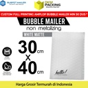 AMPLOP BUBBLE WRAP WHITE 30x40cm RUSFET PUTIH BUBBLE BAG MAILER
