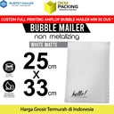 AMPLOP BUBBLE WRAP WHITE 25x33cm RUSFET PUTIH BUBBLE BAG MAILER