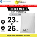 AMPLOP BUBBLE WRAP WHITE 23x26cm RUSFET PUTIH BUBBLE BAG MAILER