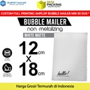 AMPLOP BUBBLE WRAP WHITE 12X18cm RUSFET PUTIH BUBBLE BAG MAILER