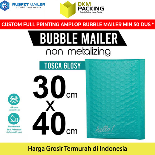 AMPLOP BUBBLE WRAP TOSCA 30x40cm RUSFET BUBBLE BAG MAILER PREMIUM