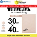 AMPLOP BUBBLE WRAP PINK 30x40cm RUSFET BUBBLE BAG MAILER PREMIUM