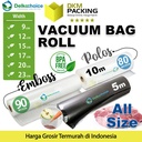 Vacuum POLOS EMBOSS ROLL Plastik Vakum Makanan SMOOTH BINTIK TERLARIS