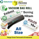 Vacuum POLOS EMBOSS ROLL Plastik Vakum Makanan SMOOTH BINTIK PREMIUM