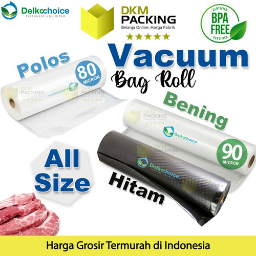 Vacuum Makanan POLOS EMBOSS ROLL SMOOTH BINTIK Plastik Vakum PREMIUM