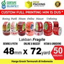 Lakban FRAGILE PREMIUM Plakban Isolasi HANDLE WITH CARE Stiker /SATUAN