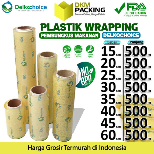 Plastik Cling Wrap JUMBO FOOD GRADE Food Wrapping DELKOCHOICE TERMURAH