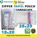 Plastik Traveling Pouch Matte 18cm 28cm Zipper Storage Organizer Bag