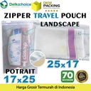 Plastik Traveling Pouch Matte 17cm 25cm Zipper Storage Organizer Bag