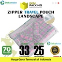 Plastik Traveling Pouch 33x25 Matte Zipper Storage Organizer Bag Polos