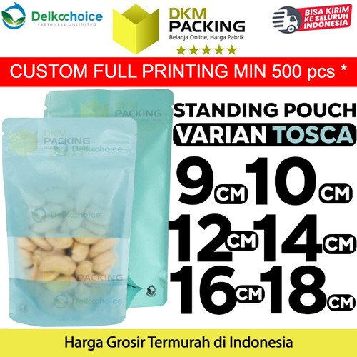 Standing Pouch Varian TOSCA Plastik Klip Makanan DELKOCHOICE PREMIUM