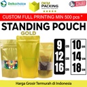 Standing Pouch Varian GOLD Plastik Klip Makanan DELKOCHOICE PREMIUM