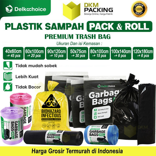 KANTONG PLASTIK SAMPAH JUMBO HITAM TEBAL Trash Bag TERMURAH SATUAN
