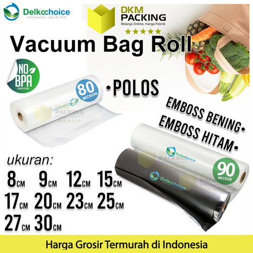 Vacuum Makanan POLOS EMBOSS ROLL Plastik Vakum SMOOTH BINTIK PREMIUM