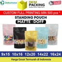Standing Pouch MATTE WINDOW Plastik Klip Kemasan Makanan DELKOCHOICE