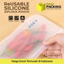 Reusable Ziplock Silicone 20x26cm Silikon Pouch Bag Klip DELKOCHOICE