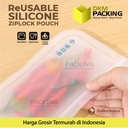 Reusable Ziplock Silicone 17x23cm Silikon Pouch Bag Klip DELKOCHOICE