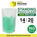 Plastik Standing Pouch Bening 14x20cm NYLON NON ZIPLOCK DELKOCHOICE