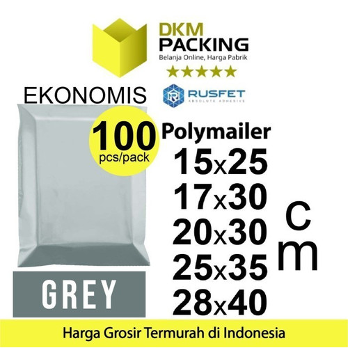 Polymailer PACK GREY 28x40cm Amplop Plastik Packing Olshop EKONOMIS