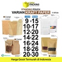 Standing Pouch VARIASI KRAFT PAPER ZIPLOCK DELKOCHOICE TERMURAH