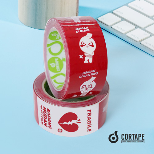 Lakban FRAGILE PREMIUM Plakban Isolasi HANDLE WITH CARE Stiker /SATUAN