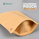 Standing Pouch NON WINDOW Kraft Paper ZIPLOCK Plastik Klip Makanan