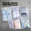 Plastik Traveling Pouch Matte 30cm 40cm Zipper Storage Organizer Bag