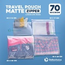 Plastik Traveling Pouch 40x30 Matte Zipper Storage Organizer Bag Polos