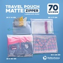 Plastik Traveling Pouch 20x14 Matte Zipper Storage Organizer Bag Polos