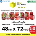 LAKBAN PRINTING 12mm X 50yard MAKANAN ONLINE ISOLASI SOLATIP / SATUAN