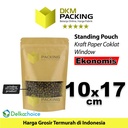 Standing Pouch Kraft Paper 10x17cm EKONOMIS WINDOW Ziplock Delkochoice