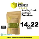 Standing Pouch 14x22cm Kraft Paper Window Ziplock Kemasan Makanan