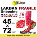 Lakban FRAGILE UNBOXING 45mm JANGAN DIBANTING HANDLE WITH CARE SELOP