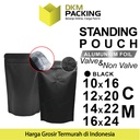 Standing Pouch VARIAN HITAM DELKOCHOICE Plastik Klip Kemasan Makanan
