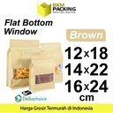 FLAT BOTTOM WINDOW BROWN ALU FOIL Standing Pouch DELKOCHOICE PREMIUM