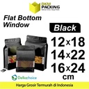 FLAT BOTTOM WINDOW BLACK ALU FOIL Standing Pouch DELKOCHOICE PREMIUM