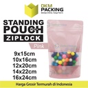Standing Pouch PINK MATTE WINDOW Plastik Kemasan Makanan DELKOCHOICE