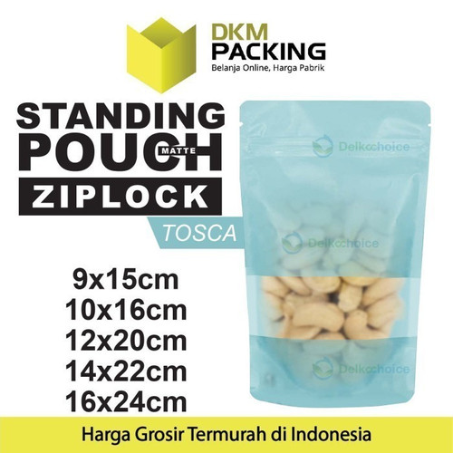 Standing Pouch TOSCA MATTE WINDOW Plastik Kemasan Makanan DELKOCHOICE